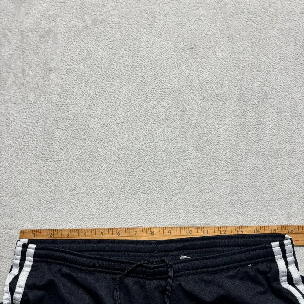 VTG Adidas 3-Stripe Track Pants Mens M Black White Mesh Lined A02001 Y2K Pockets